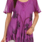 Sakkas Albina Island Relaxed Fit Embroidery Cap Sleeves Blouse / Top