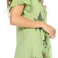 Sakkas Albina Island Relaxed Fit Embroidery Cap Sleeves Blouse / Top