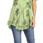 Sakkas Albina Island Relaxed Fit Embroidery Cap Sleeves Blouse / Top