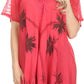 Sakkas Albina Island Relaxed Fit Embroidery Cap Sleeves Blouse / Top