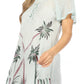 Sakkas Albina Island Relaxed Fit Embroidery Cap Sleeves Blouse / Top