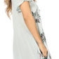 Sakkas Albina Island Relaxed Fit Embroidery Cap Sleeves Blouse / Top