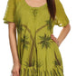 Sakkas Albina Island Relaxed Fit Embroidery Cap Sleeves Blouse / Top