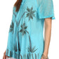 Sakkas Albina Island Relaxed Fit Embroidery Cap Sleeves Blouse / Top
