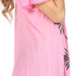 Sakkas Albina Island Relaxed Fit Embroidery Cap Sleeves Blouse / Top