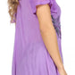Sakkas Albina Island Relaxed Fit Embroidery Cap Sleeves Blouse / Top