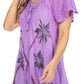 Sakkas Albina Island Relaxed Fit Embroidery Cap Sleeves Blouse / Top