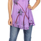 Sakkas Albina Island Relaxed Fit Embroidery Cap Sleeves Blouse / Top