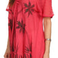 Sakkas Albina Island Relaxed Fit Embroidery Cap Sleeves Blouse / Top