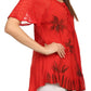 Sakkas Albina Island Relaxed Fit Embroidery Cap Sleeves Blouse / Top