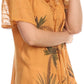 Sakkas Albina Island Relaxed Fit Embroidery Cap Sleeves Blouse / Top
