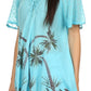 Sakkas Albina Island Relaxed Fit Embroidery Cap Sleeves Blouse / Top