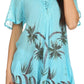 Sakkas Albina Island Relaxed Fit Embroidery Cap Sleeves Blouse / Top