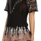 Blusa/Top Sakkas Cora de Manga Corta con Bordado y Diseño Batik de Corte Holgado