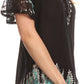 Blusa/Top Sakkas Cora de Manga Corta con Bordado y Diseño Batik de Corte Holgado