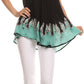 Blusa/Top Sakkas Cora de Manga Corta con Bordado y Diseño Batik de Corte Holgado