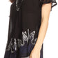 Blusa/Top Sakkas Cora de Manga Corta con Bordado y Diseño Batik de Corte Holgado