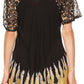 Blusa/Top Sakkas Cora de Manga Corta con Bordado y Diseño Batik de Corte Holgado