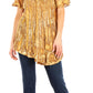 Sakkas Zoya Marbled Embroidery  Cap Sleeves Blouse / Top