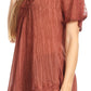 Sakkas Zoya Marbled Embroidery  Cap Sleeves Blouse / Top