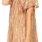 Sakkas Zoya Marbled Embroidery  Cap Sleeves Blouse / Top