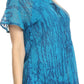 Sakkas Zoya Marbled Embroidery  Cap Sleeves Blouse / Top