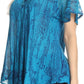 Sakkas Zoya Marbled Embroidery  Cap Sleeves Blouse / Top