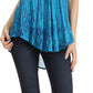 Sakkas Zoya Marbled Embroidery  Cap Sleeves Blouse / Top