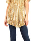 Sakkas Zoya Marbled Embroidery  Cap Sleeves Blouse / Top
