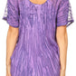Sakkas Zoya Marbled Embroidery  Cap Sleeves Blouse / Top