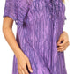 Sakkas Zoya Marbled Embroidery  Cap Sleeves Blouse / Top