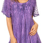 Sakkas Zoya Marbled Embroidery  Cap Sleeves Blouse / Top