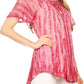 Sakkas Zoya Marbled Embroidery  Cap Sleeves Blouse / Top