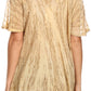 Sakkas Zoya Marbled Embroidery  Cap Sleeves Blouse / Top