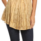 Sakkas Zoya Marbled Embroidery  Cap Sleeves Blouse / Top