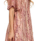 Sakkas Zoya Marbled Embroidery  Cap Sleeves Blouse / Top