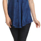 Sakkas Zoya Marbled Embroidery  Cap Sleeves Blouse / Top