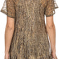 Sakkas Zoya Marbled Embroidery  Cap Sleeves Blouse / Top