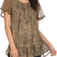 Sakkas Zoya Marbled Embroidery  Cap Sleeves Blouse / Top