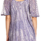 Sakkas Zoya Marbled Embroidery  Cap Sleeves Blouse / Top