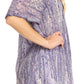 Sakkas Zoya Marbled Embroidery  Cap Sleeves Blouse / Top