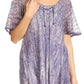 Sakkas Zoya Marbled Embroidery  Cap Sleeves Blouse / Top