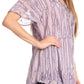 Sakkas Zoya Marbled Embroidery  Cap Sleeves Blouse / Top