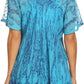 Sakkas Zoya Marbled Embroidery  Cap Sleeves Blouse / Top
