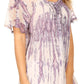 Sakkas Zoya Marbled Embroidery  Cap Sleeves Blouse / Top
