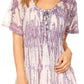 Sakkas Zoya Marbled Embroidery  Cap Sleeves Blouse / Top
