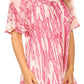 Sakkas Zoya Marbled Embroidery  Cap Sleeves Blouse / Top