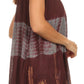 Sakkas Nita Batik Relaxed Fit Scoop Neck Sleeveless Top