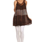Sakkas Nita Batik Relaxed Fit Scoop Neck Sleeveless Top