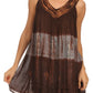 Sakkas Nita Batik Relaxed Fit Scoop Neck Sleeveless Top